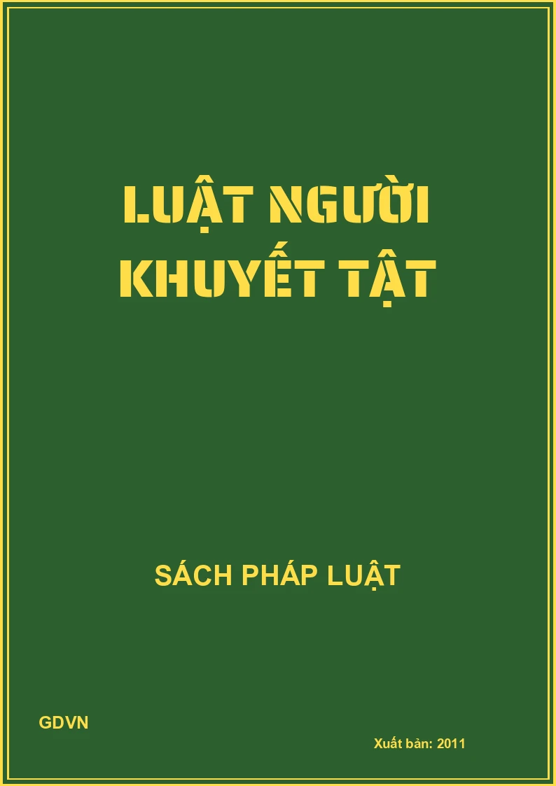 Luật người khuyết tật
