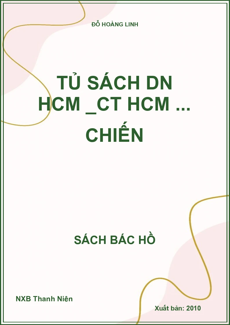 Tủ sách DN HCM _CT HCM ... chiến