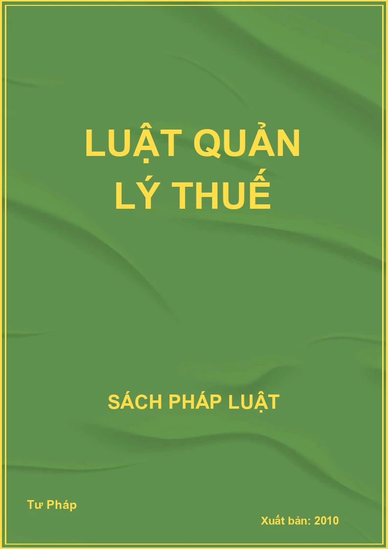 Luật quản lý thuế