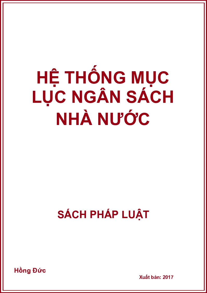 Hệ thống mục lục ngân sách Nhà nước