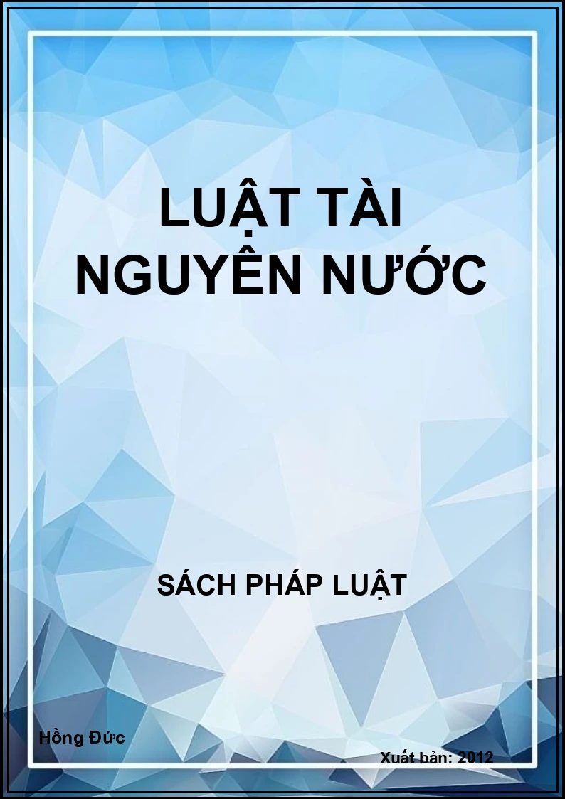 Luật tài nguyên nước
