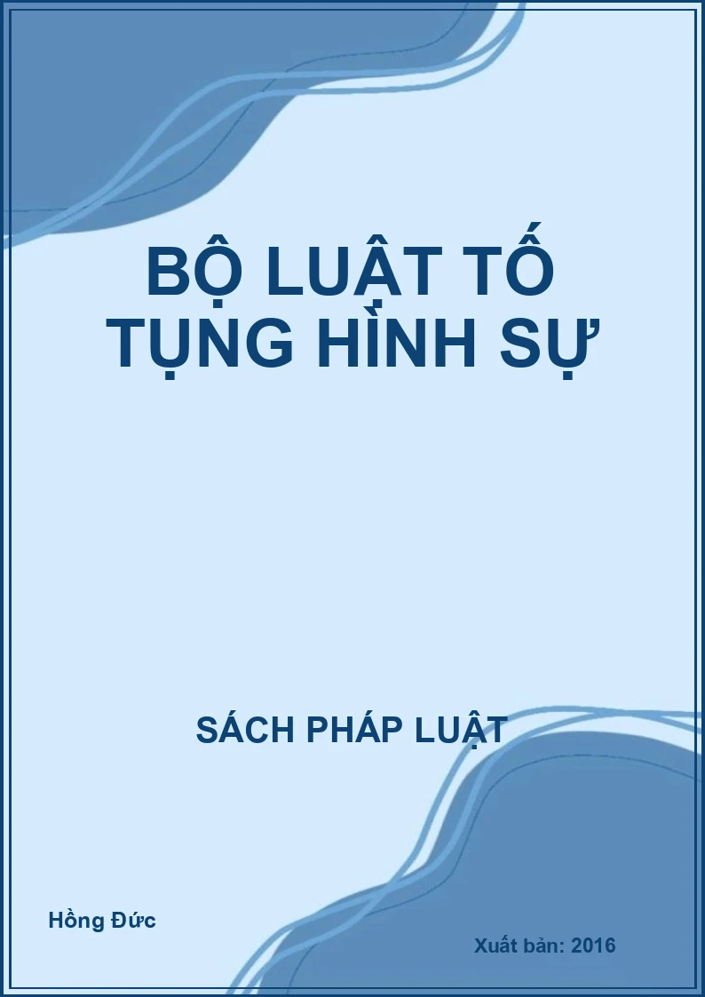 Bộ luật tố tụng hình sự