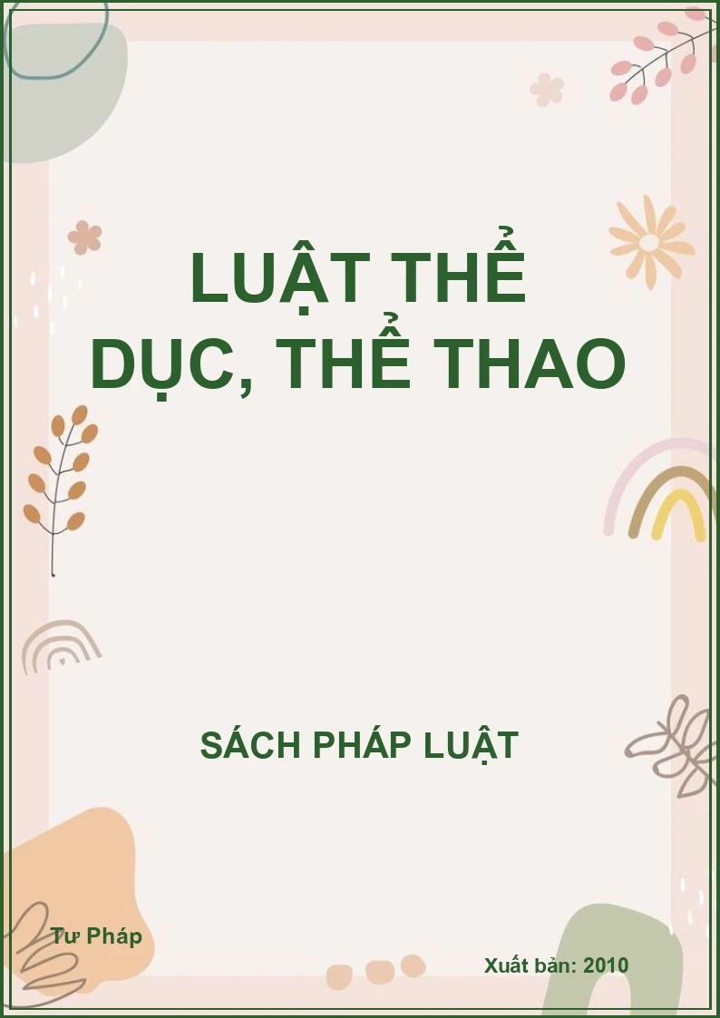Luật thể dục, thể thao