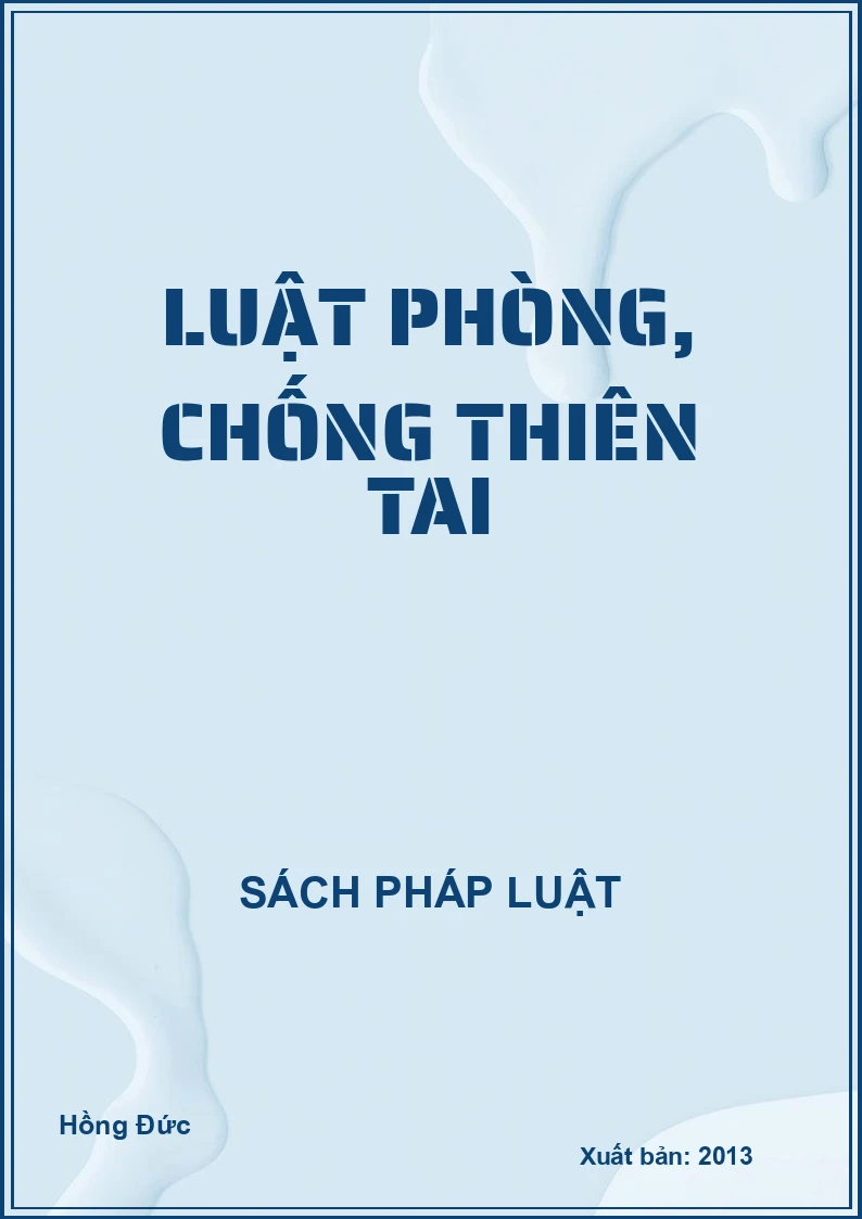Luật phòng, chống thiên tai