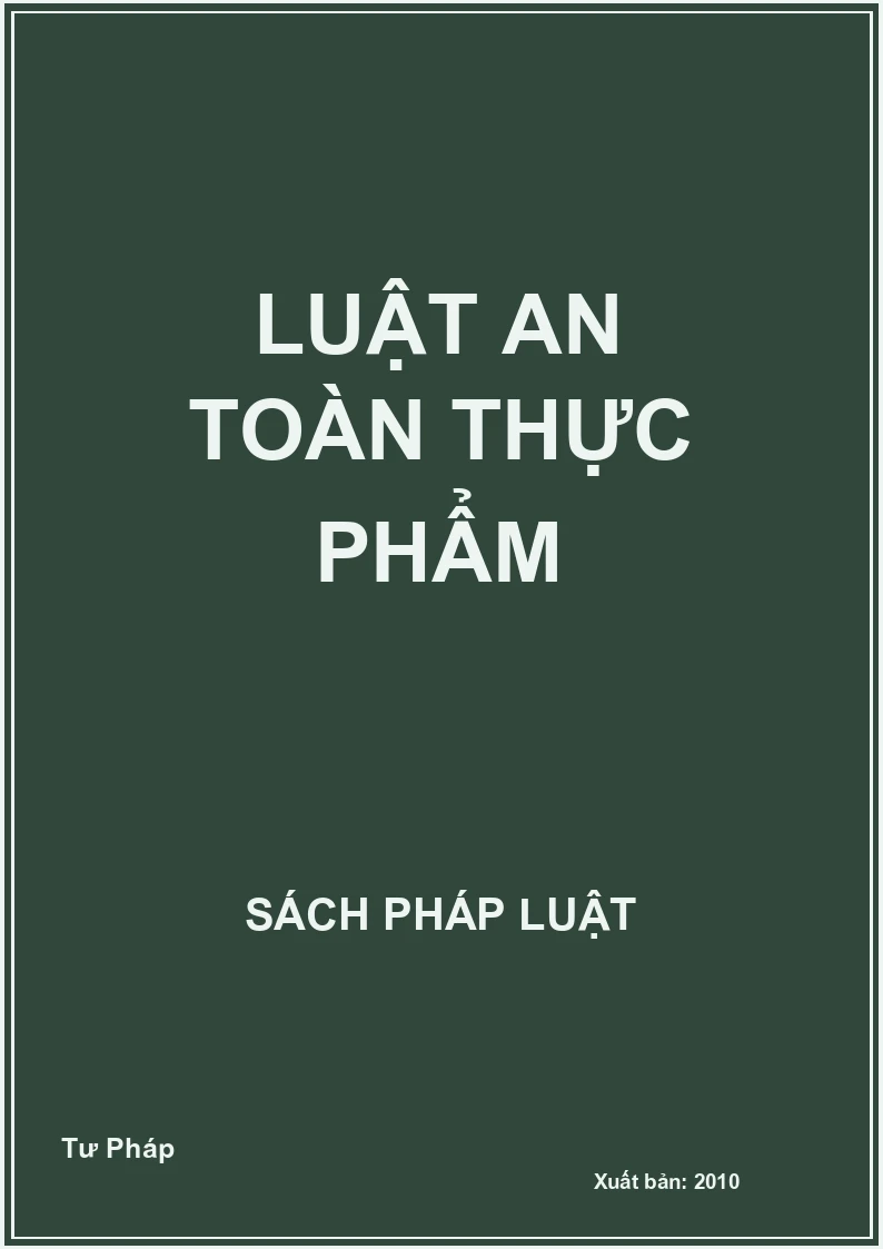 Luật an toàn thực phẩm