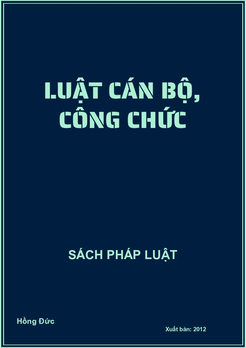 Luật cán bộ, công chức