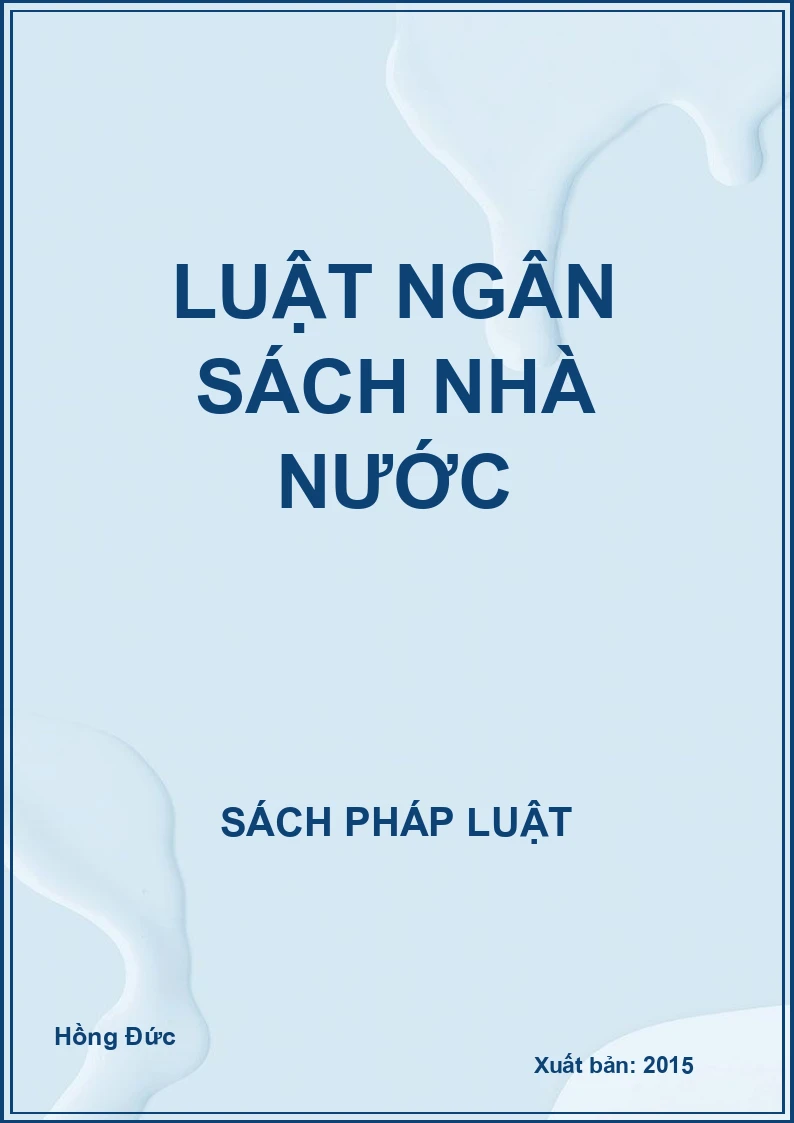 Luật ngân sách nhà nước