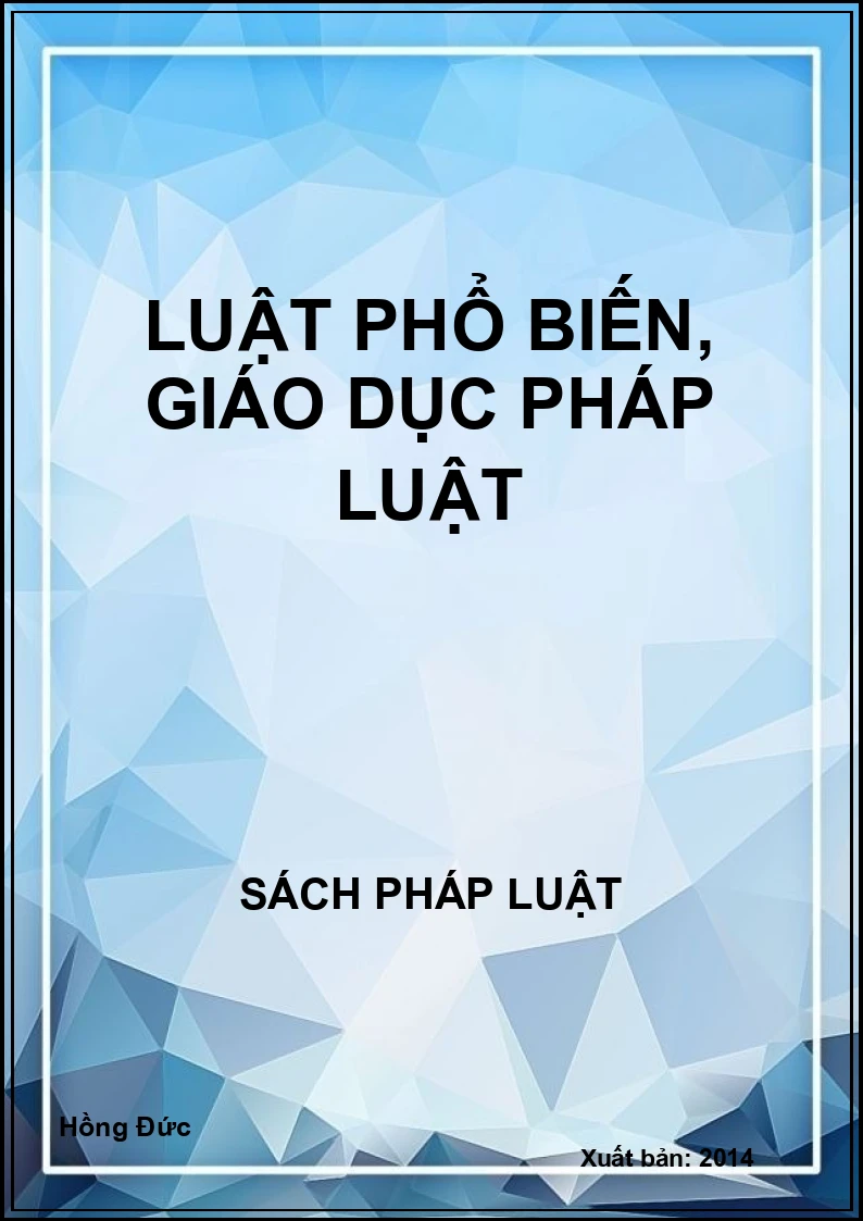 Luật phổ biến, giáo dục pháp luật