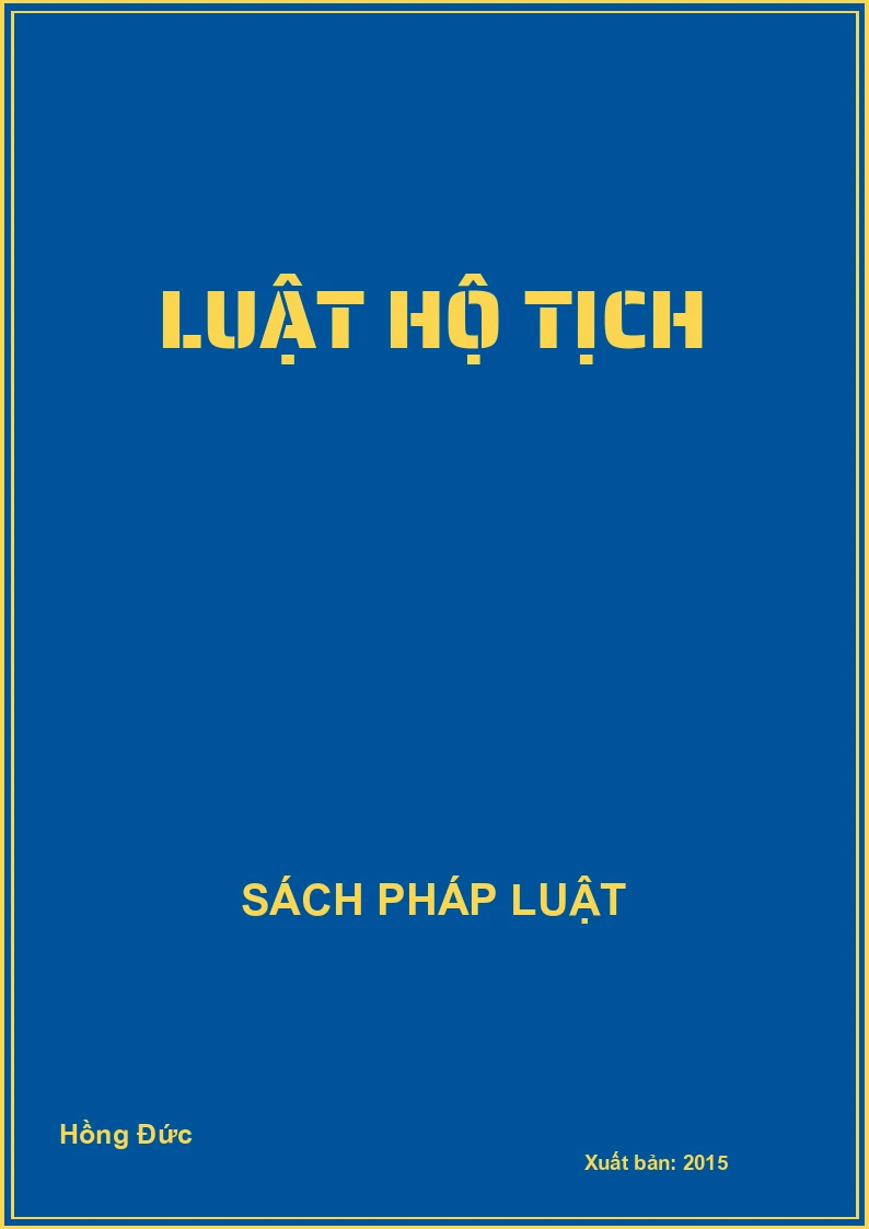 Luật hộ tịch