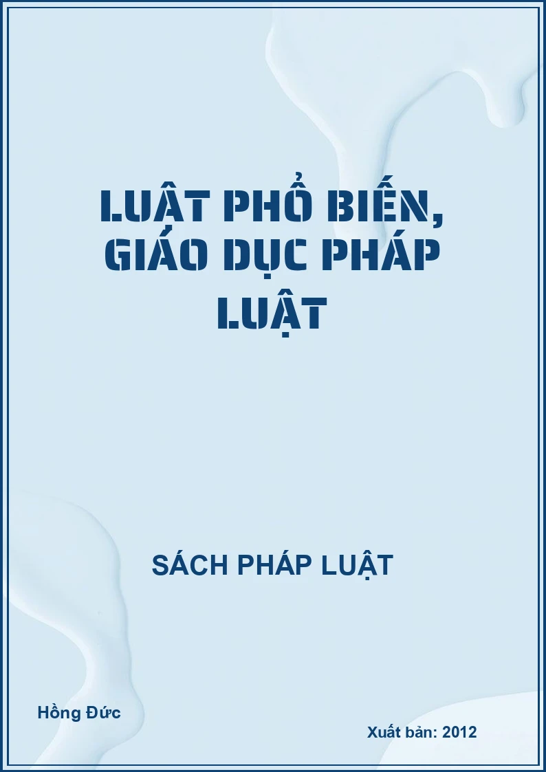 Luật phổ biến, giáo dục pháp luật