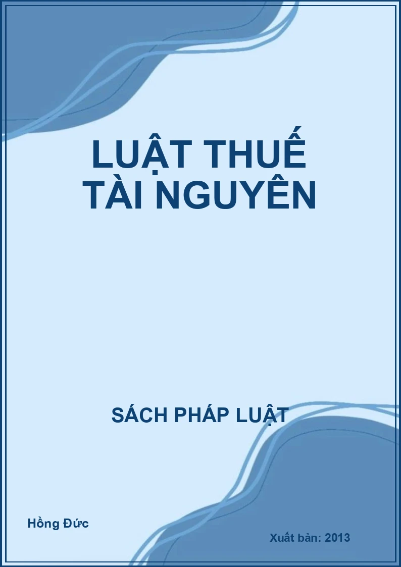 Luật thuế tài nguyên