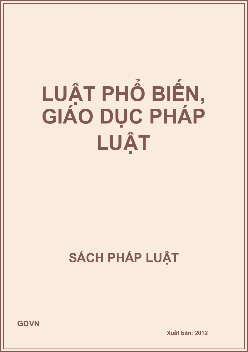 Luật phổ biến, giáo dục pháp luật