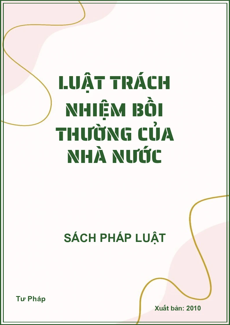 Luật trách nhiệm bồi thường của Nhà Nước