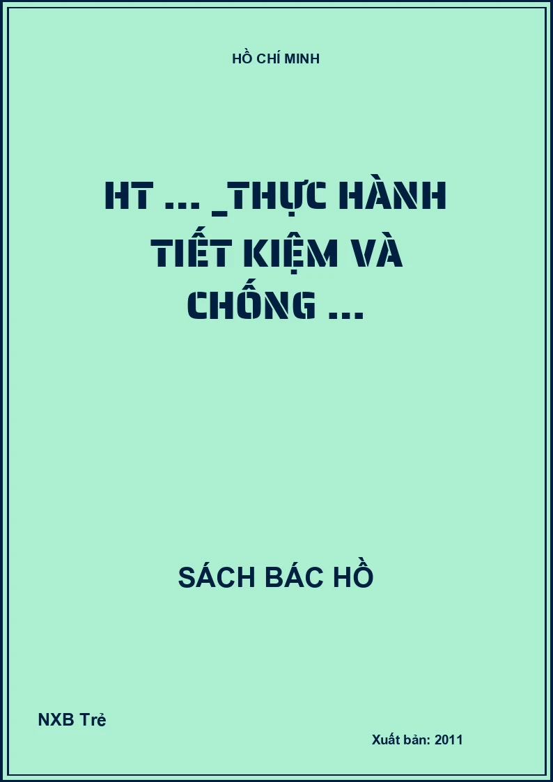 HT … _Thực hành tiết kiệm và chống …
