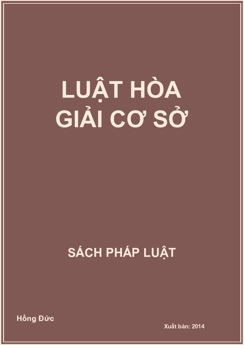 Luật hòa giải cơ sở