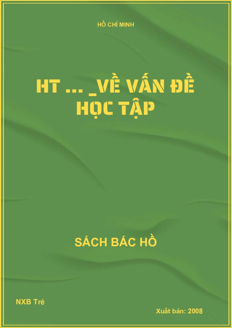 HT … _Về vấn đề học tập