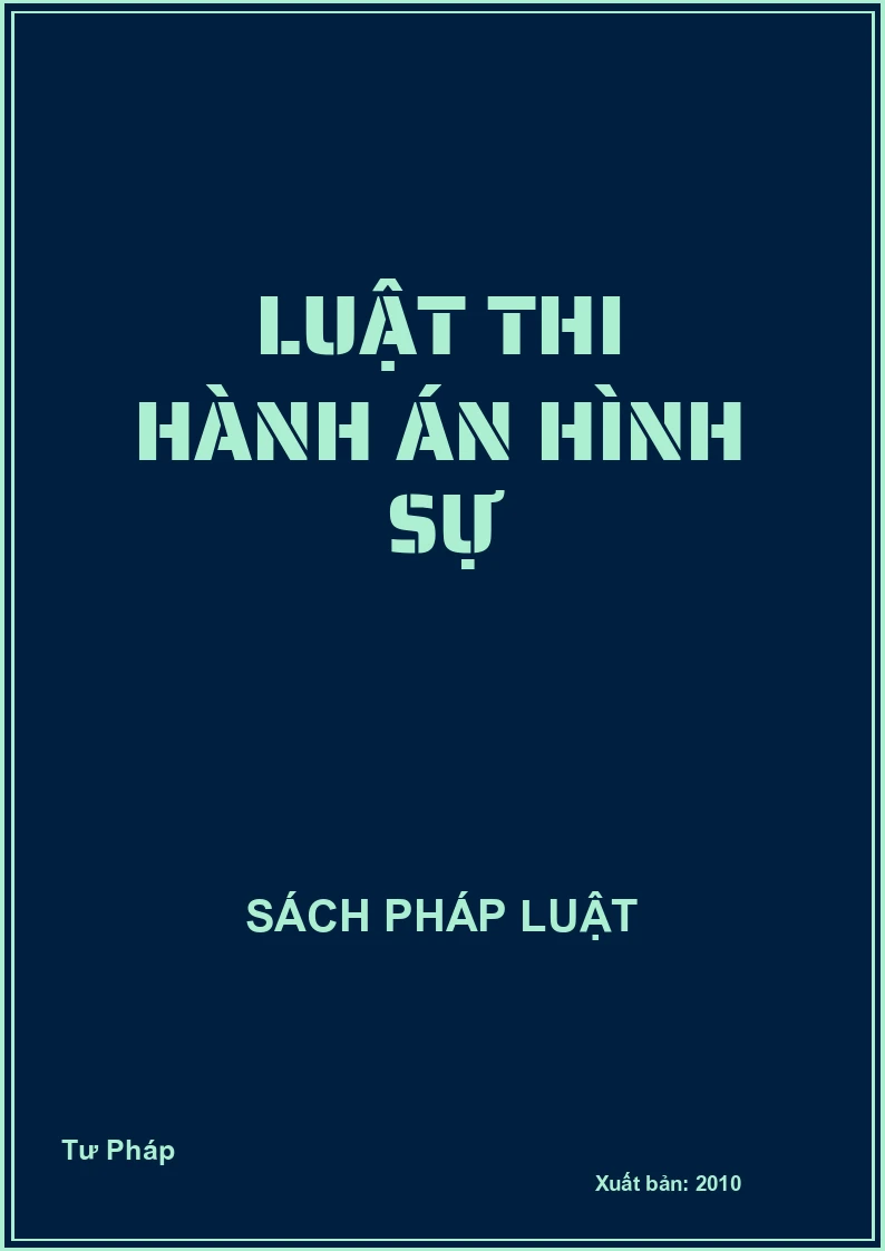 Luật thi hành án hình sự