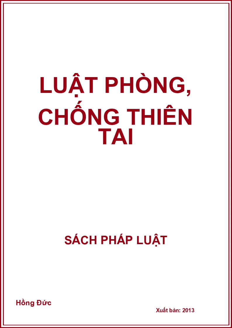 Luật phòng, chống thiên tai
