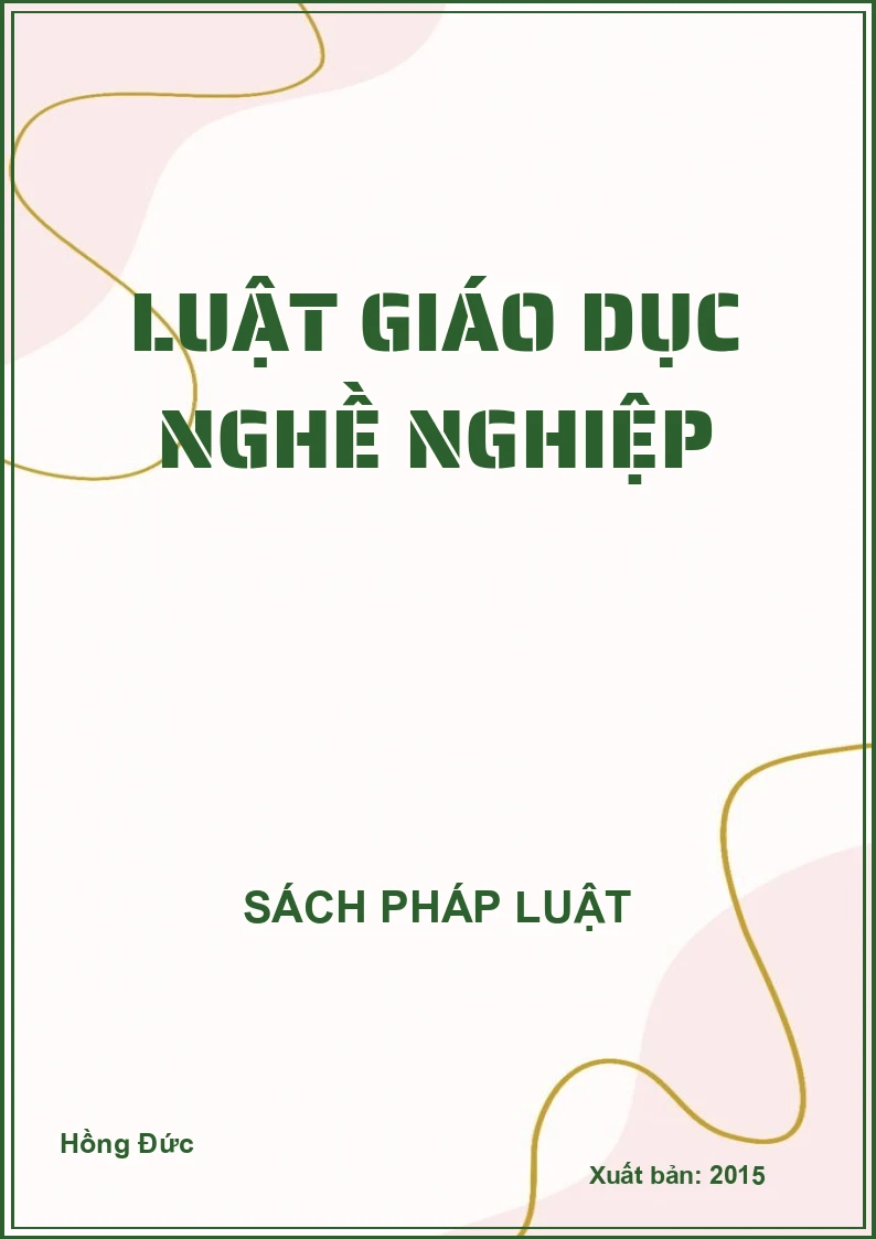 Luật giáo dục nghề nghiệp