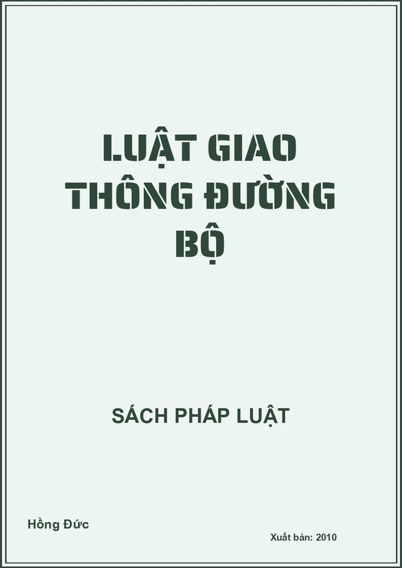 Luật giao thông đường bộ