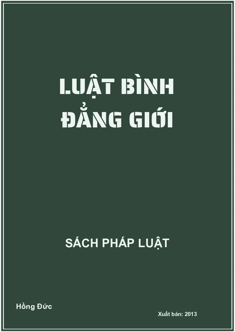 Luật bình đẳng giới