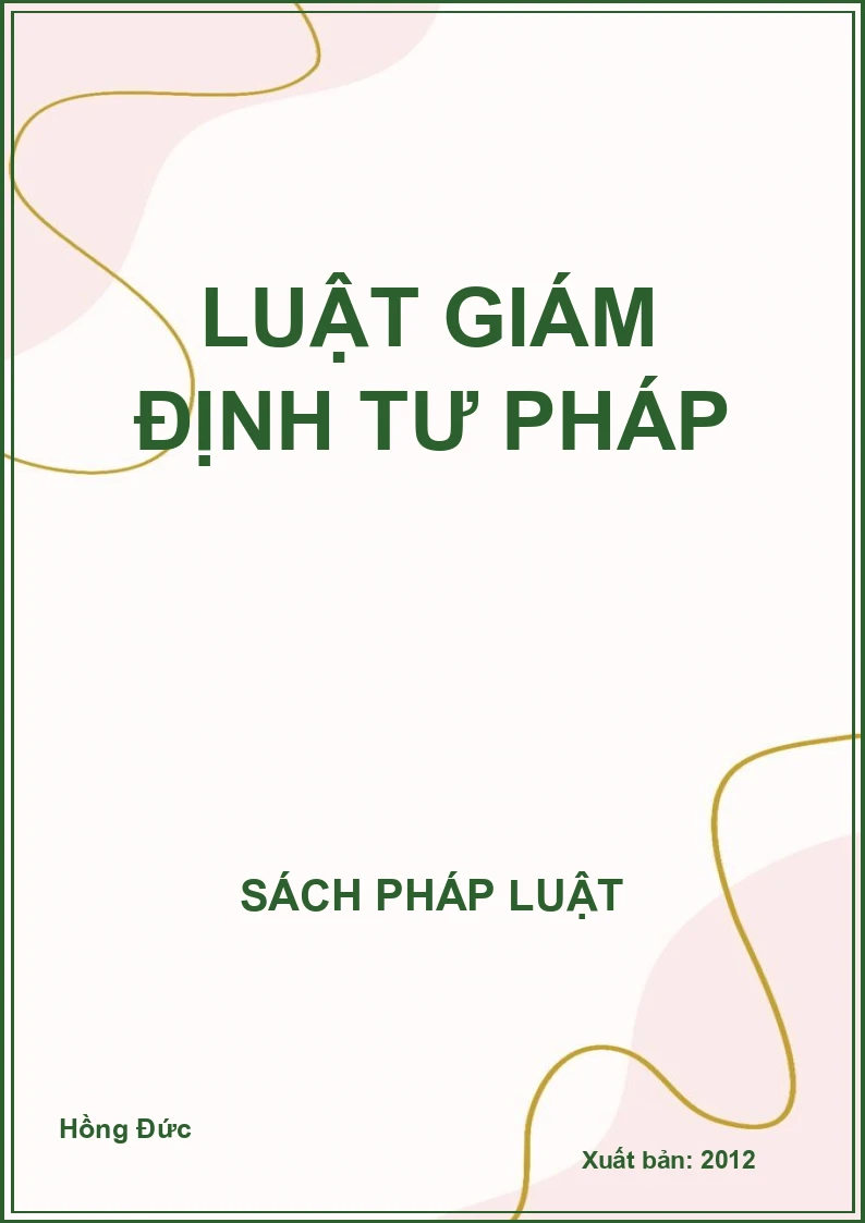 Luật giám định tư pháp
