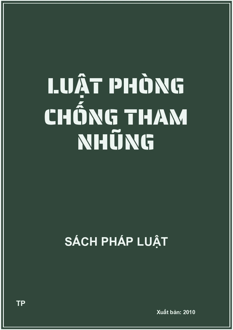 Luật phòng chống tham nhũng