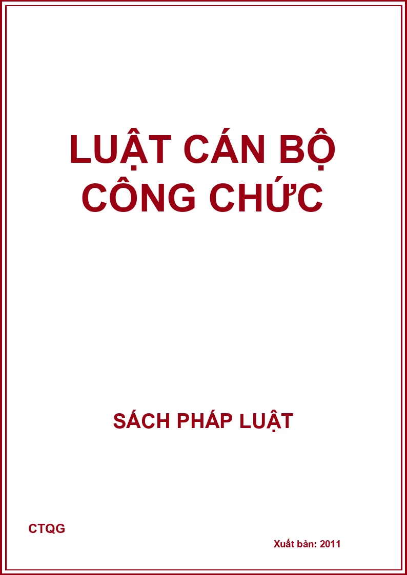 Luật cán bộ công chức