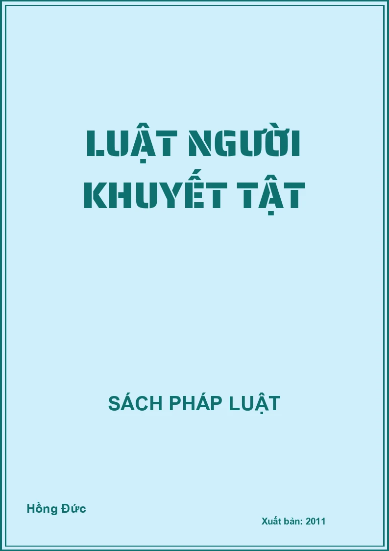 Luật người khuyết tật