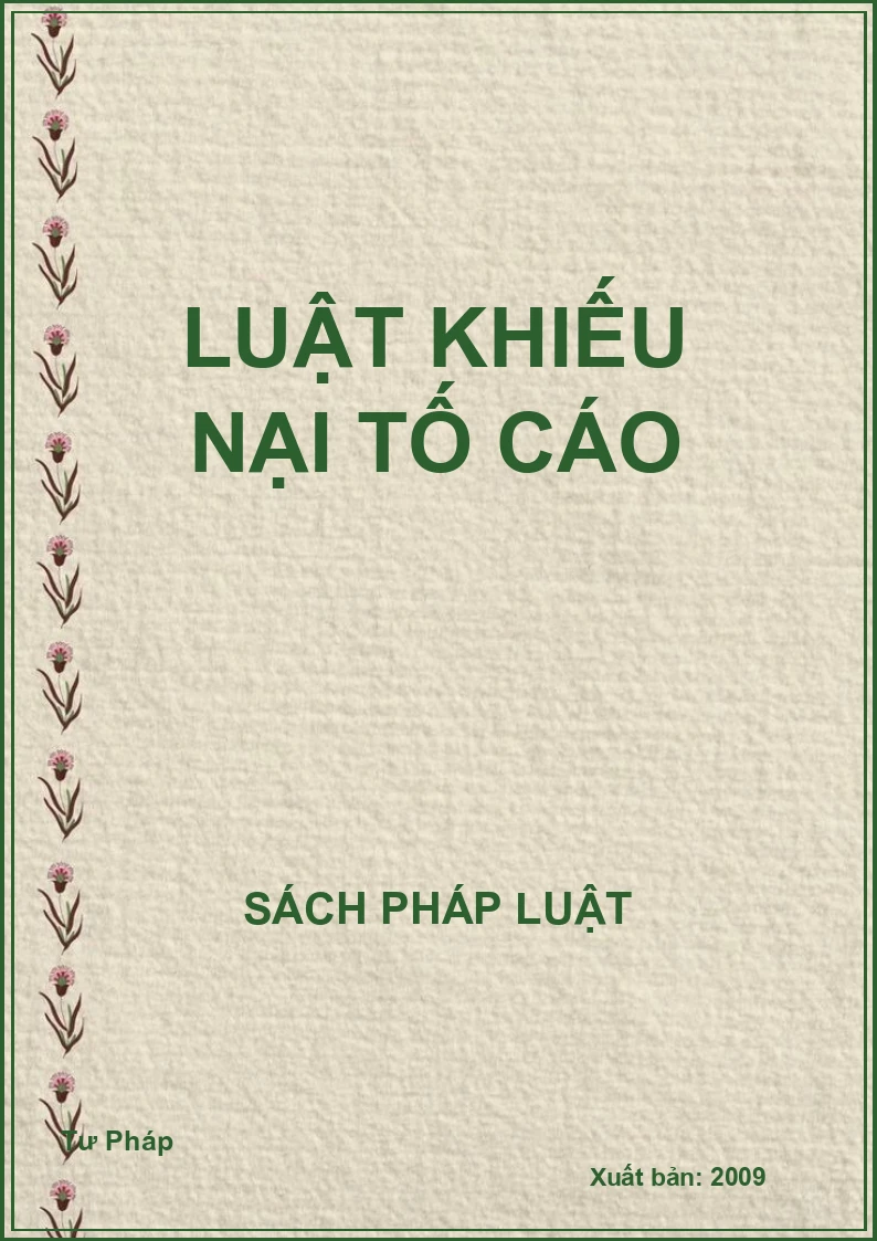 Luật khiếu nại tố cáo