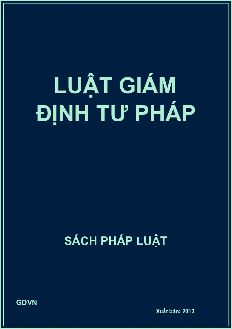 Luật giám định tư pháp