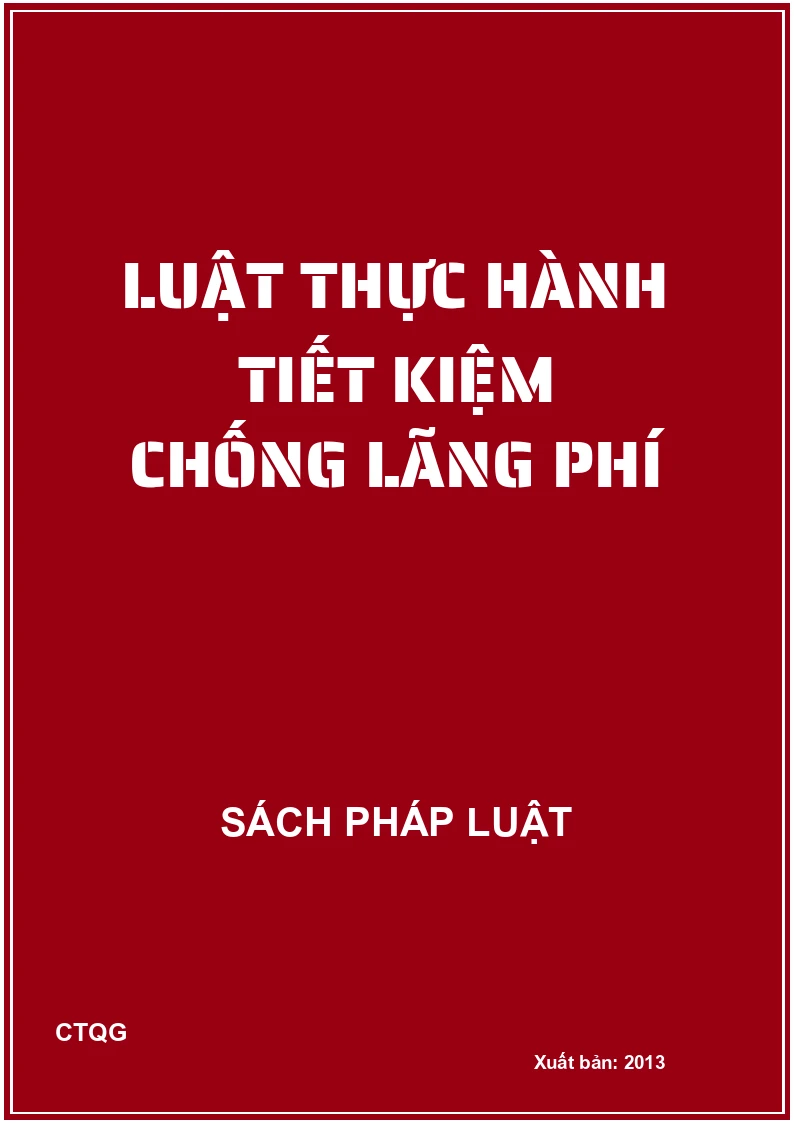 Luật thực hành tiết kiệm chống lãng phí