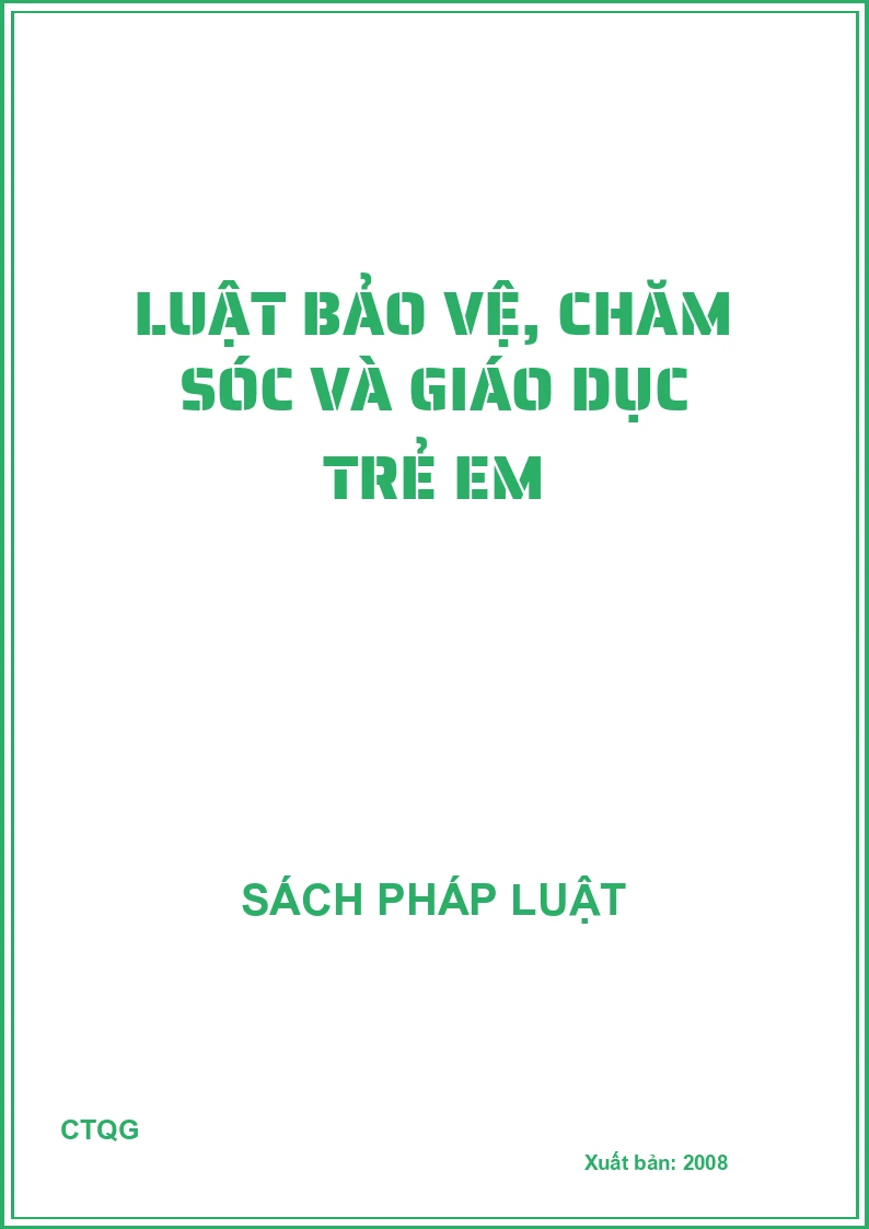 Luật bảo vệ, chăm sóc và giáo dục trẻ em