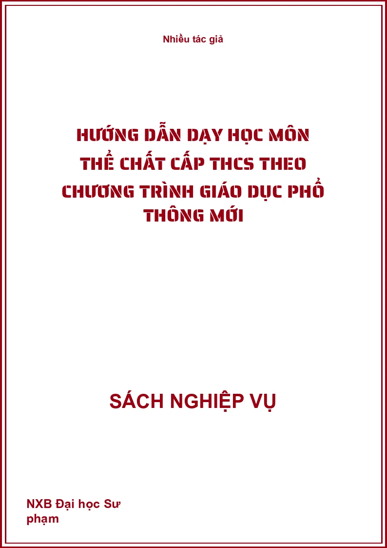 Hướng dẫn dạy học môn Thể chất cấp THCS theo chương trình giáo dục phổ thông mới