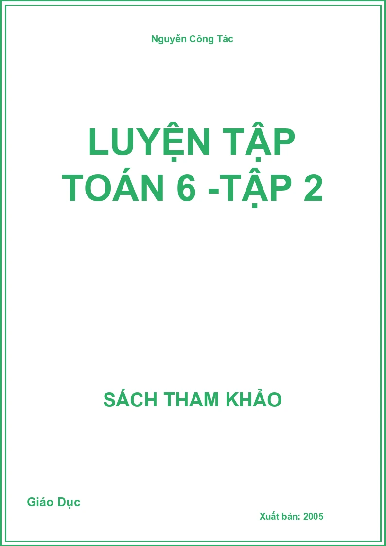 Luyện tập Toán 6 -Tập 2