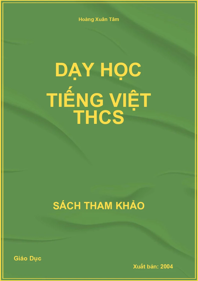 Dạy học tiếng Việt THCS