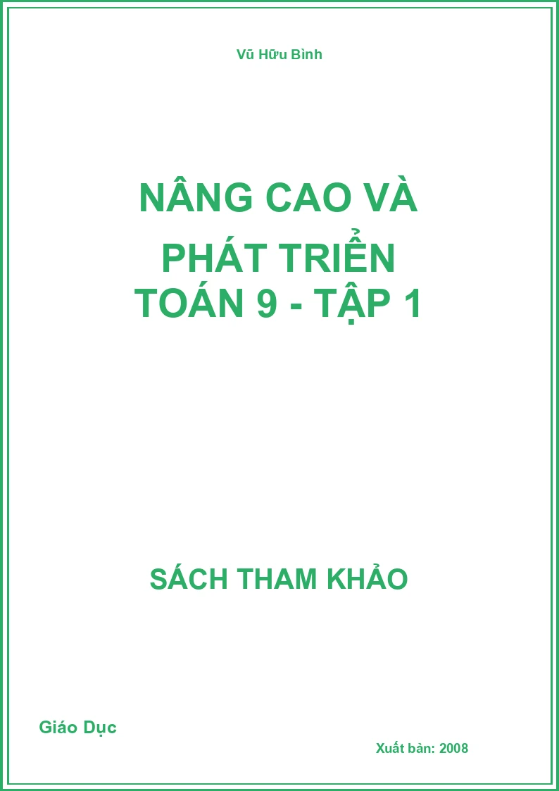 Nâng cao và phát triển Toán 9 - Tập 1