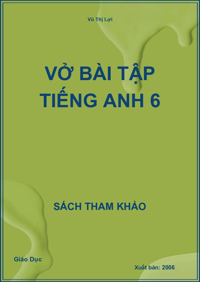Vở bài tập Tiếng Anh 6