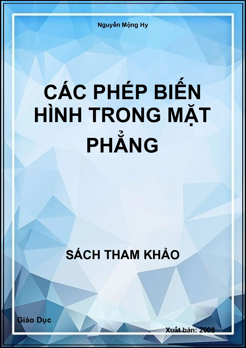 Các phép biến hình trong mặt phẳng