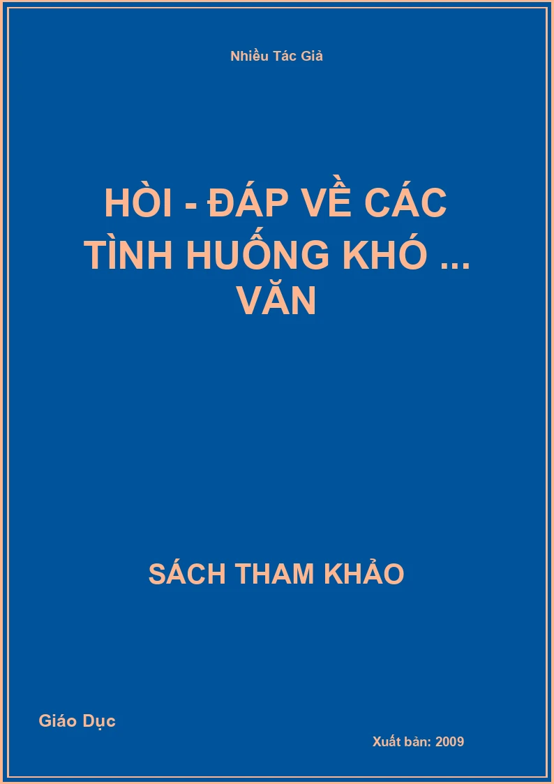 Hòi - đáp về các tình huống khó ... văn