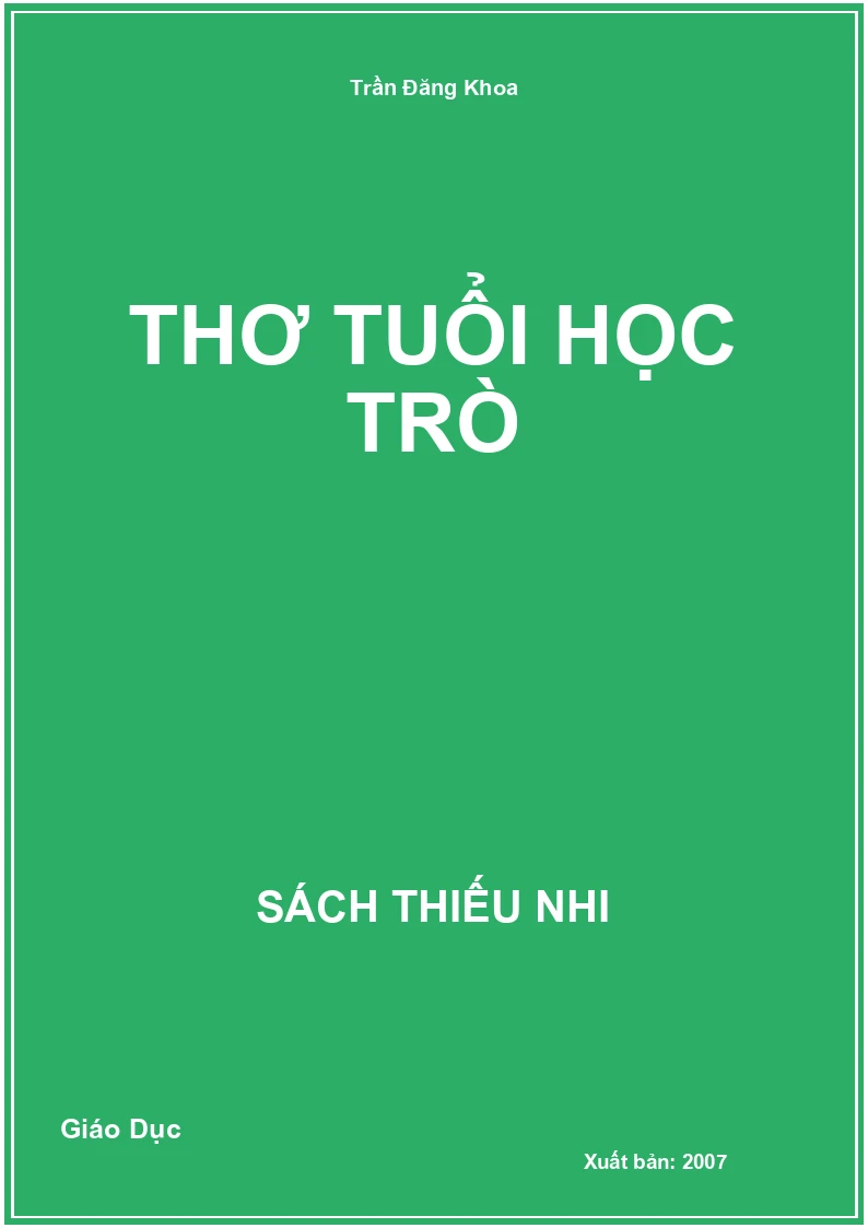 Thơ tuổi học trò