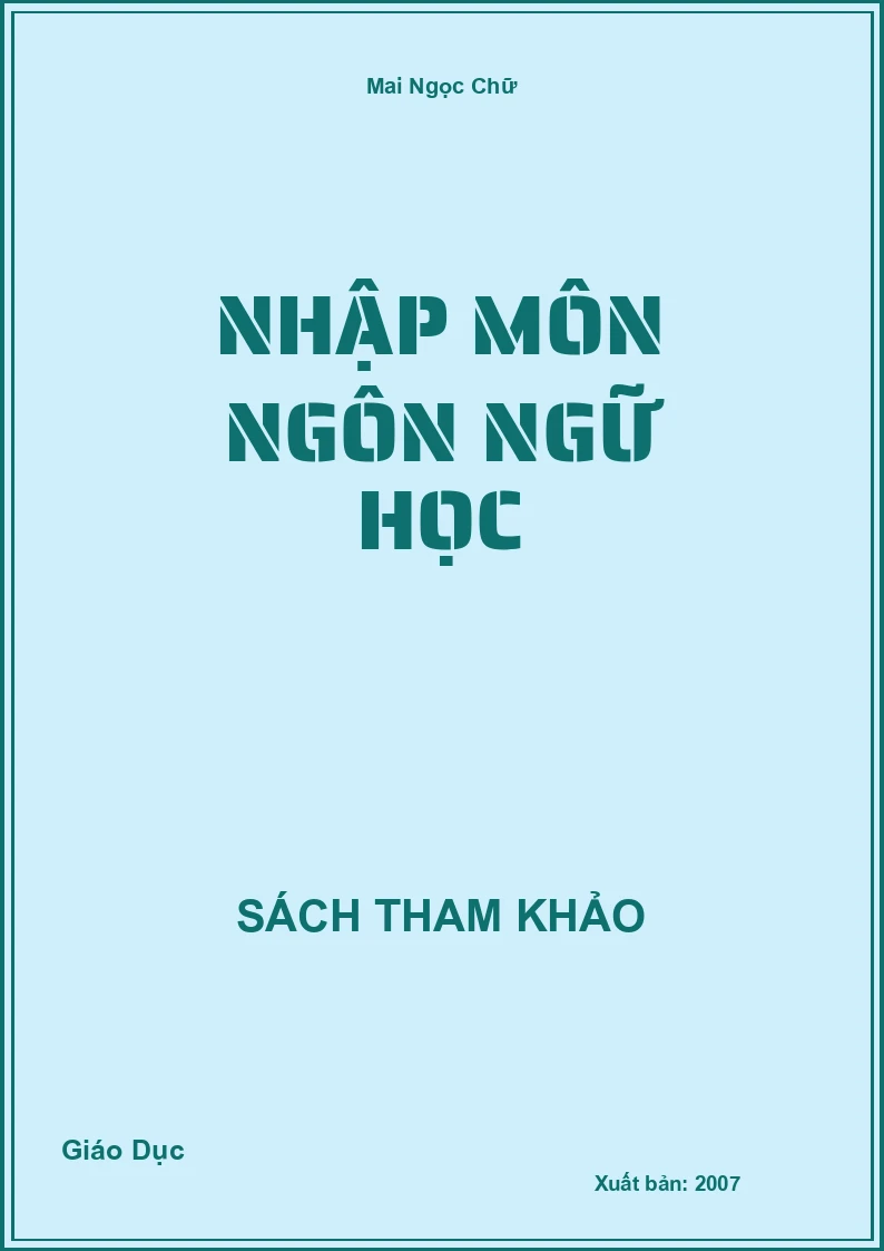 Nhập môn ngôn ngữ học