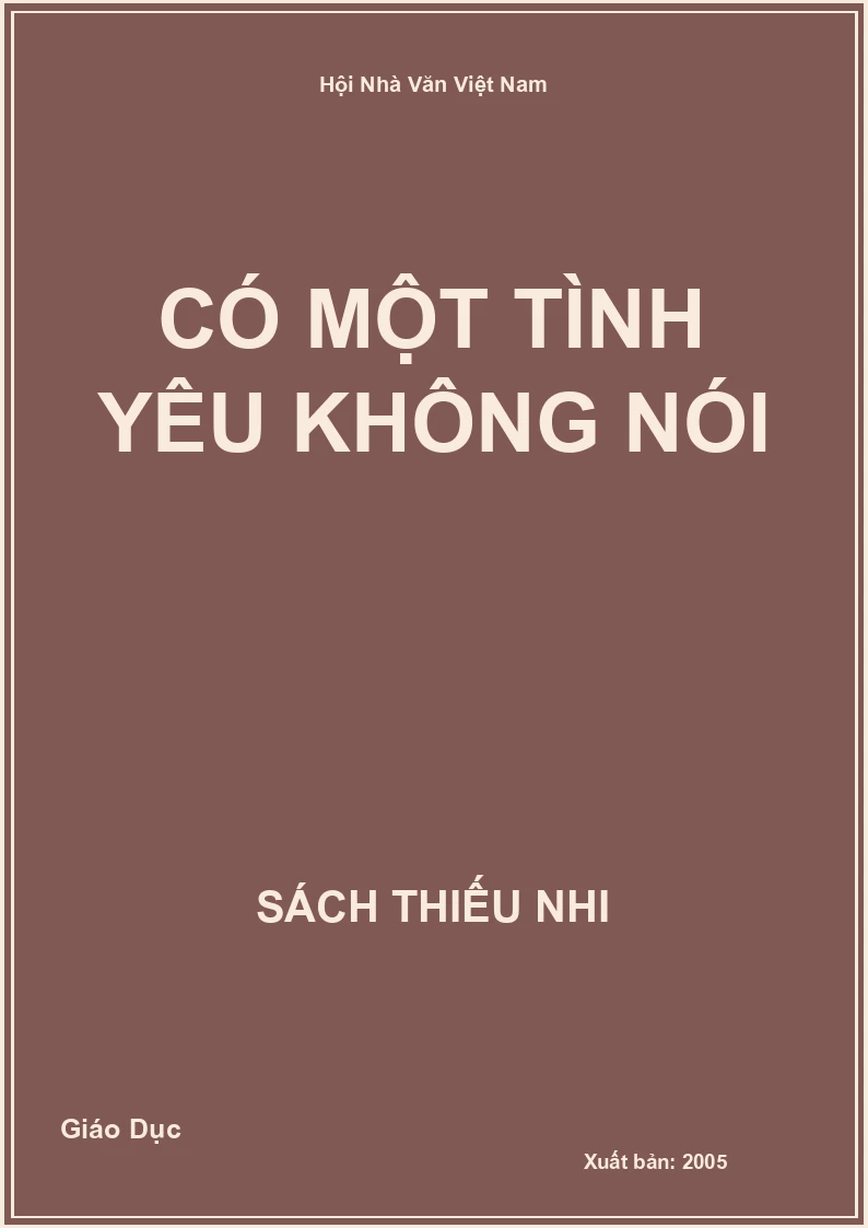 Có Một tình yêu không nói