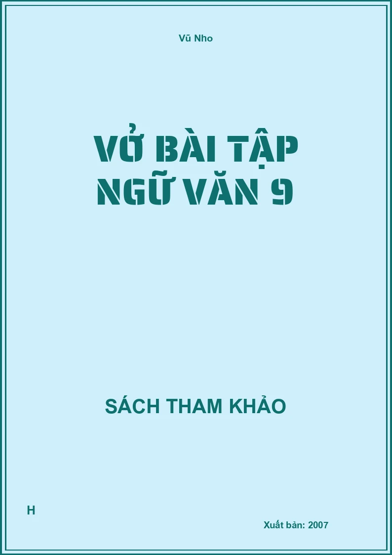 Vở bài tập Ngữ văn 9