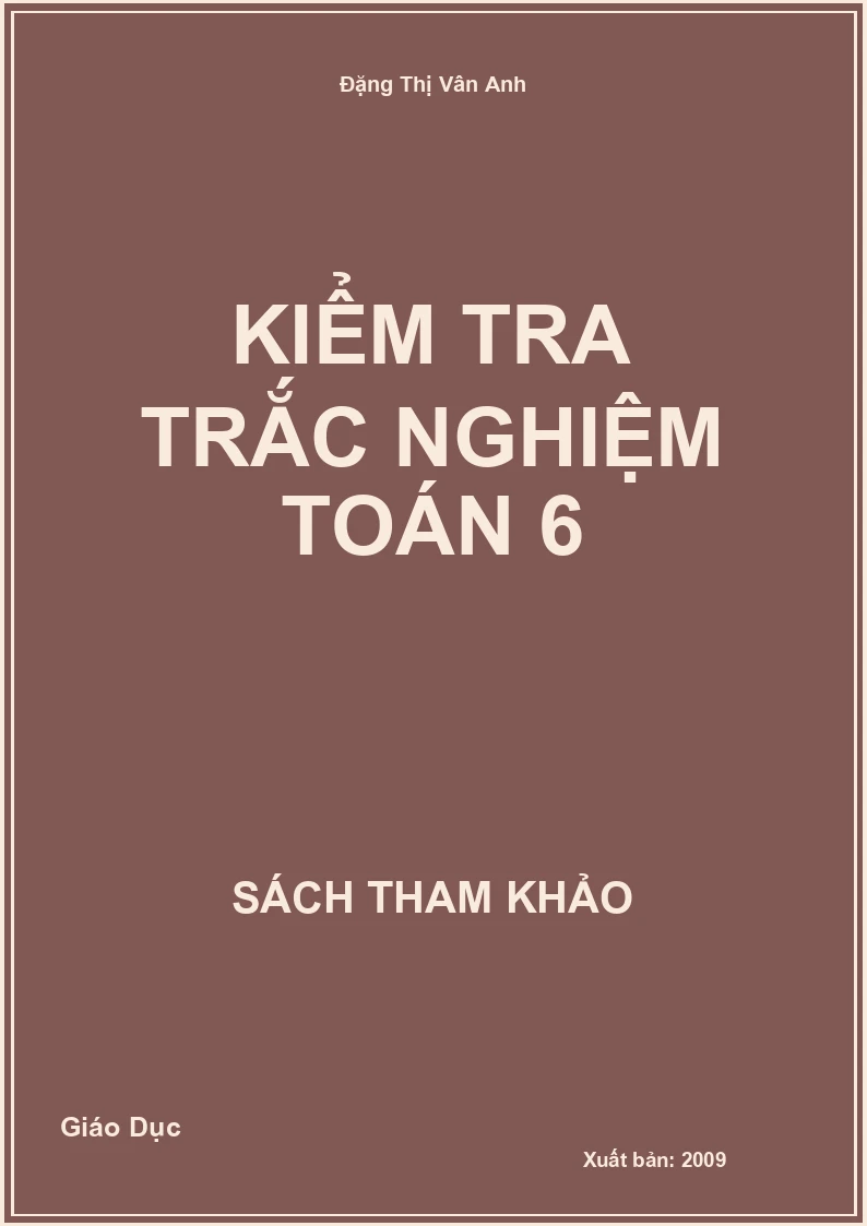 Kiểm tra trắc nghiệm Toán 6
