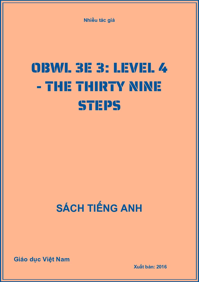 OBWL 3E 3: Level 4 - The thirty nine steps