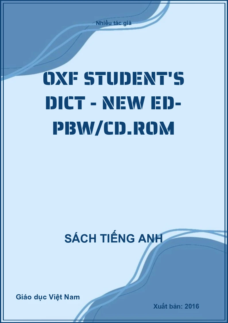 Oxf student's dict - new ed- Pbw/CD.rom