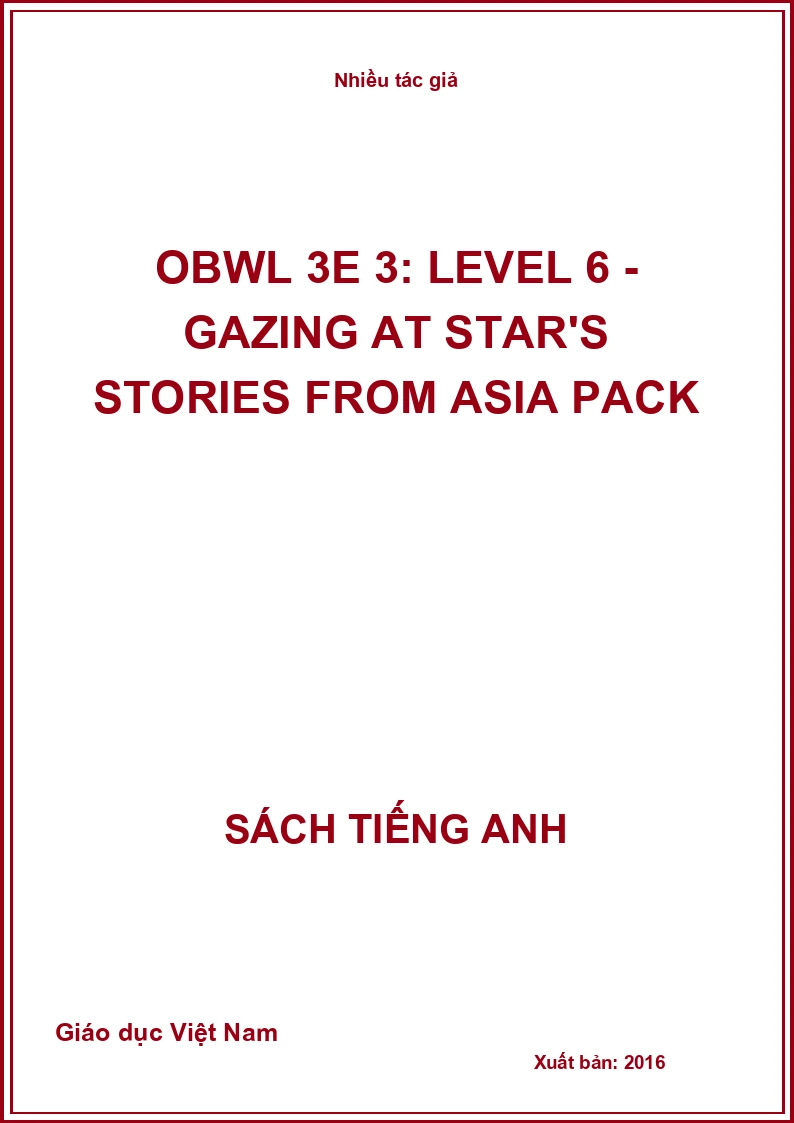 OBWL 3E 3: Level 6 - Gazing at star's stories from asia pack
