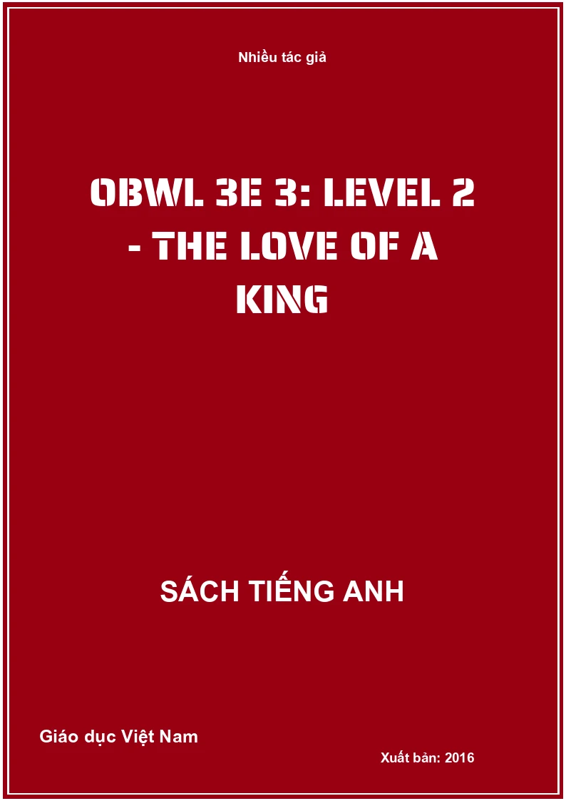 OBWL 3E 3: Level 2 - The love of a King