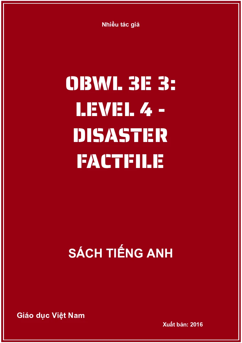 OBWL 3E 3: Level 4 - Disaster factfile